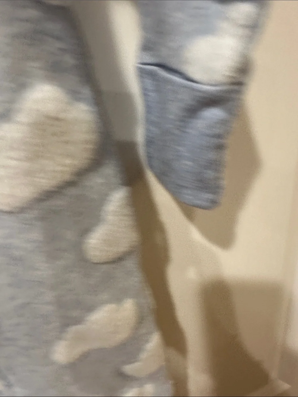 GAP Light Blue Cloud-Print Footed One-Piece